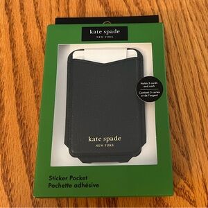 NIB Kate Spade Smartphone Black Sticker Pocket